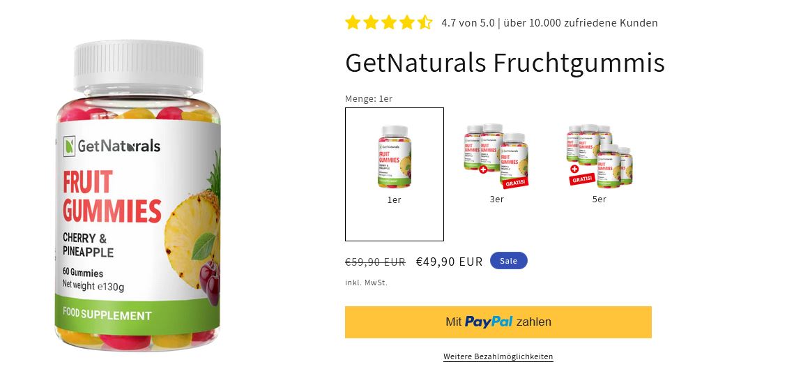 GetNaturals Fruchtgummis